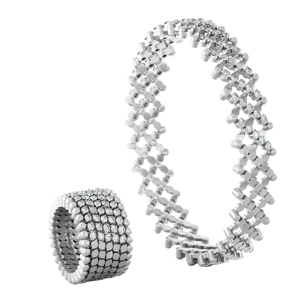 Serafino Consoli Serafino Multi-Size Ring und Armreif - S.RB 7HM2 WG WD (WD) aus Weißgold mit Diamant