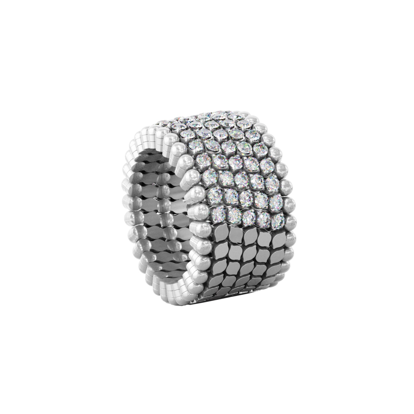 Serafino Multi-Size Ring und Armreif, Weißgold • Diamant von Serafino Consoli (S.RB 7HM2 WG WD)