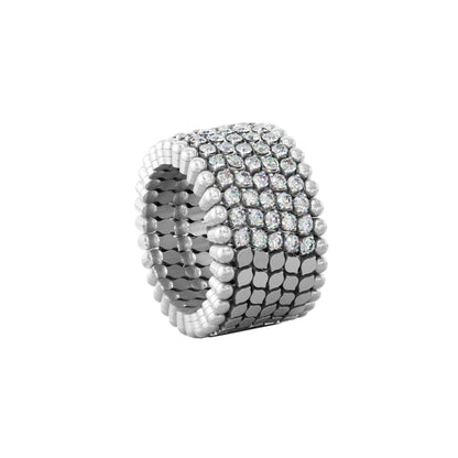 Serafino Multi-Size Ring und Armreif, Weißgold • Diamant von Serafino Consoli (S.RB 7HM2 WG WD)