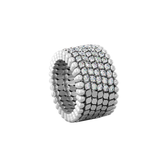Serafino Multi-Size Ring und Armreif, Weißgold • Diamant von Serafino Consoli (S.RB 7HM2 WG WD)