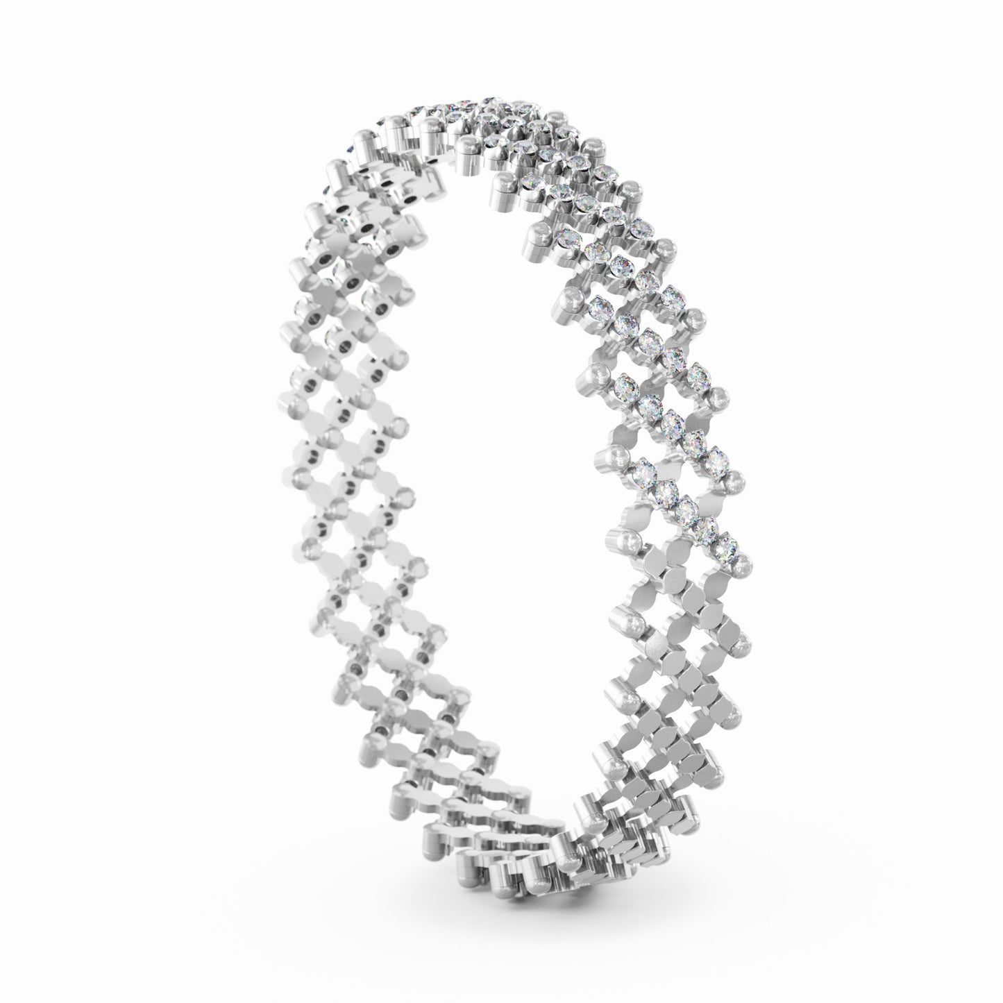 Serafino Multi-Size Ring und Armreif, Weißgold • Diamant von Serafino Consoli (S.RB 7HM2 WG WD)