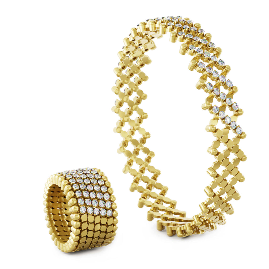 Serafino Consoli Serafino Multi-Size Ring und Armreif - S.RB 7HM2 YG WD (WD) aus Gelbgold mit Diamant