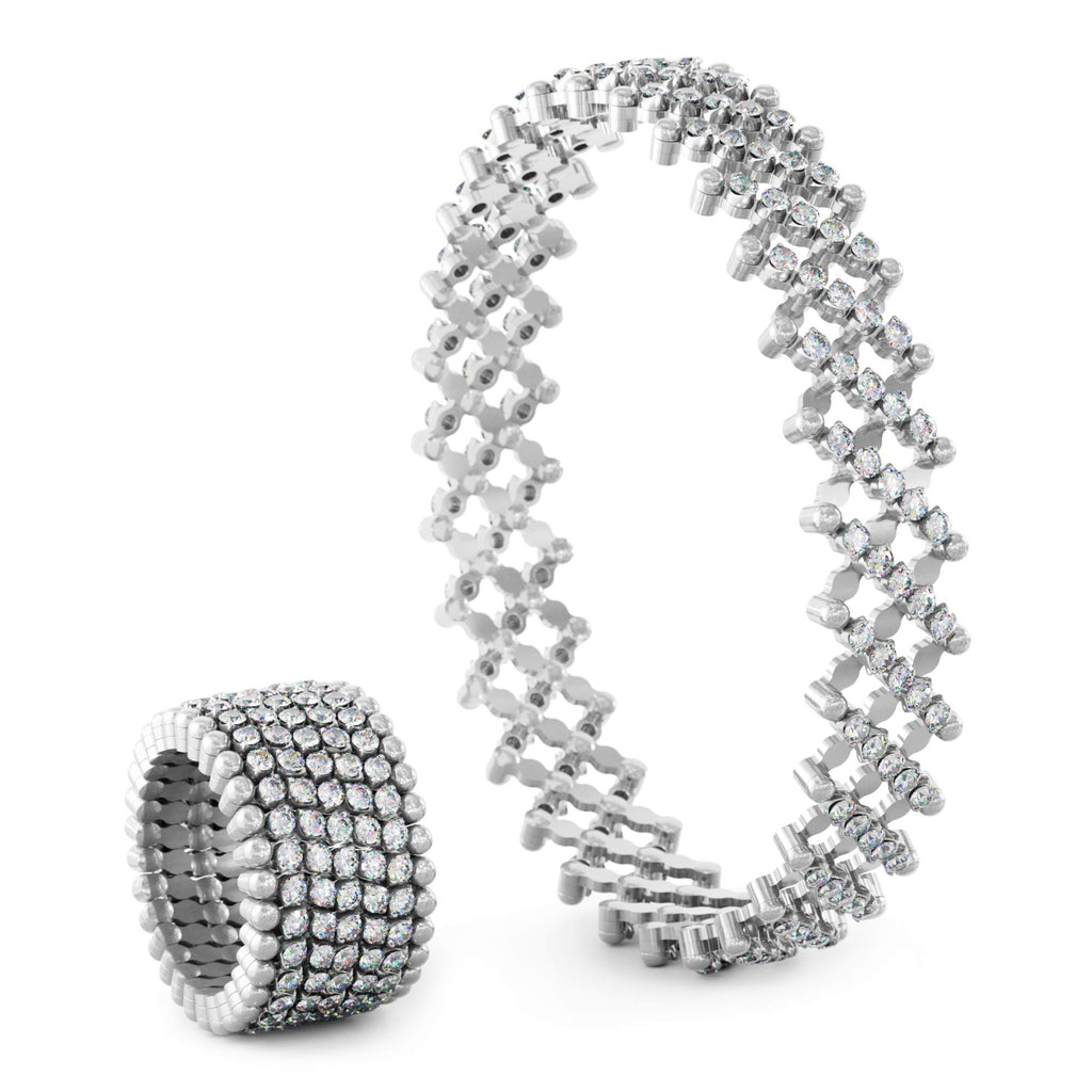 Serafino Consoli Serafino Multi-Size Ring und Armreif - S.RB 7M2 WG WD (WD) aus Weißgold mit Diamant