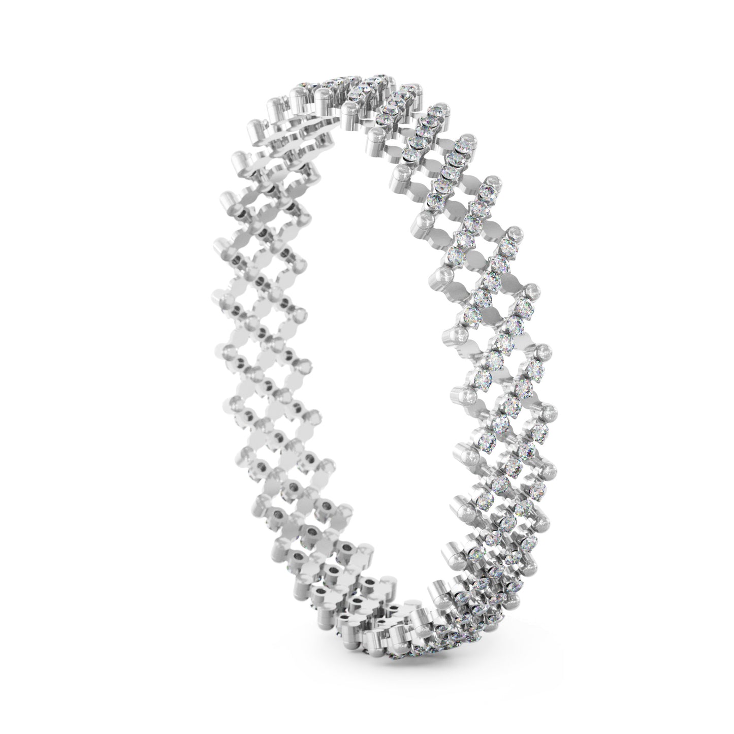 Serafino Multi-Size Ring und Armreif, Weißgold • Diamant von Serafino Consoli (S.RB 7M2 WG WD)