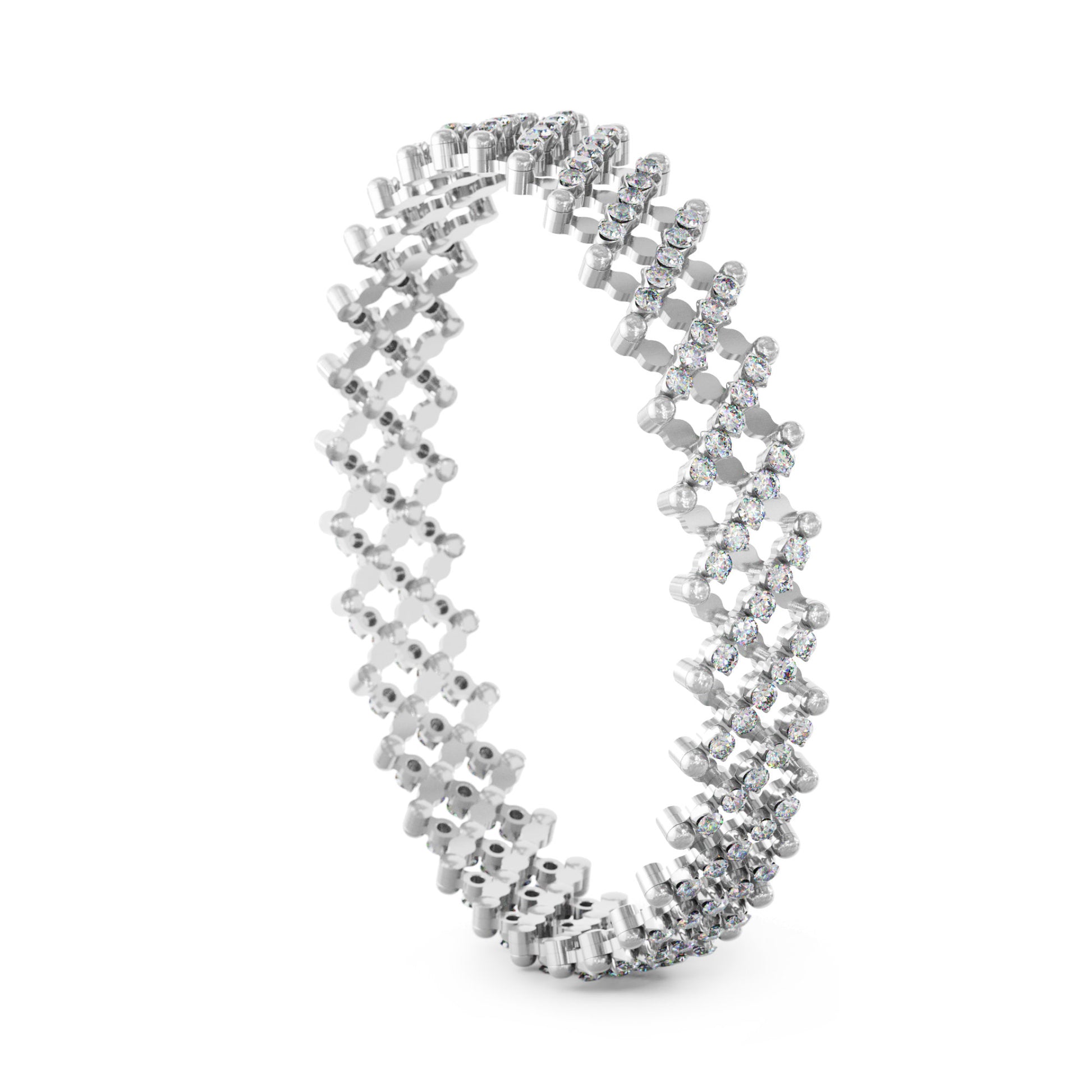 Serafino Multi-Size Ring und Armreif, Weißgold • Diamant von Serafino Consoli (S.RB 7M2 WG WD)