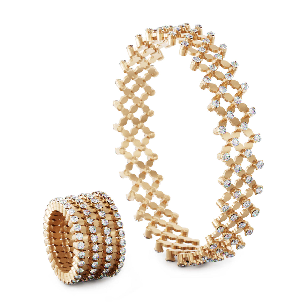 Serafino Consoli Serafino Multi-Size Ring und Armreif - S.RB A-7F2 RG WD (WD) aus Roségold mit Diamant