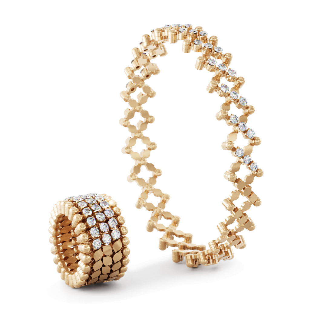 Serafino Consoli Serafino Multi-Size Ring und Armreif - S.RB 5HM4 RG WD (WD) aus Roségold mit Diamant