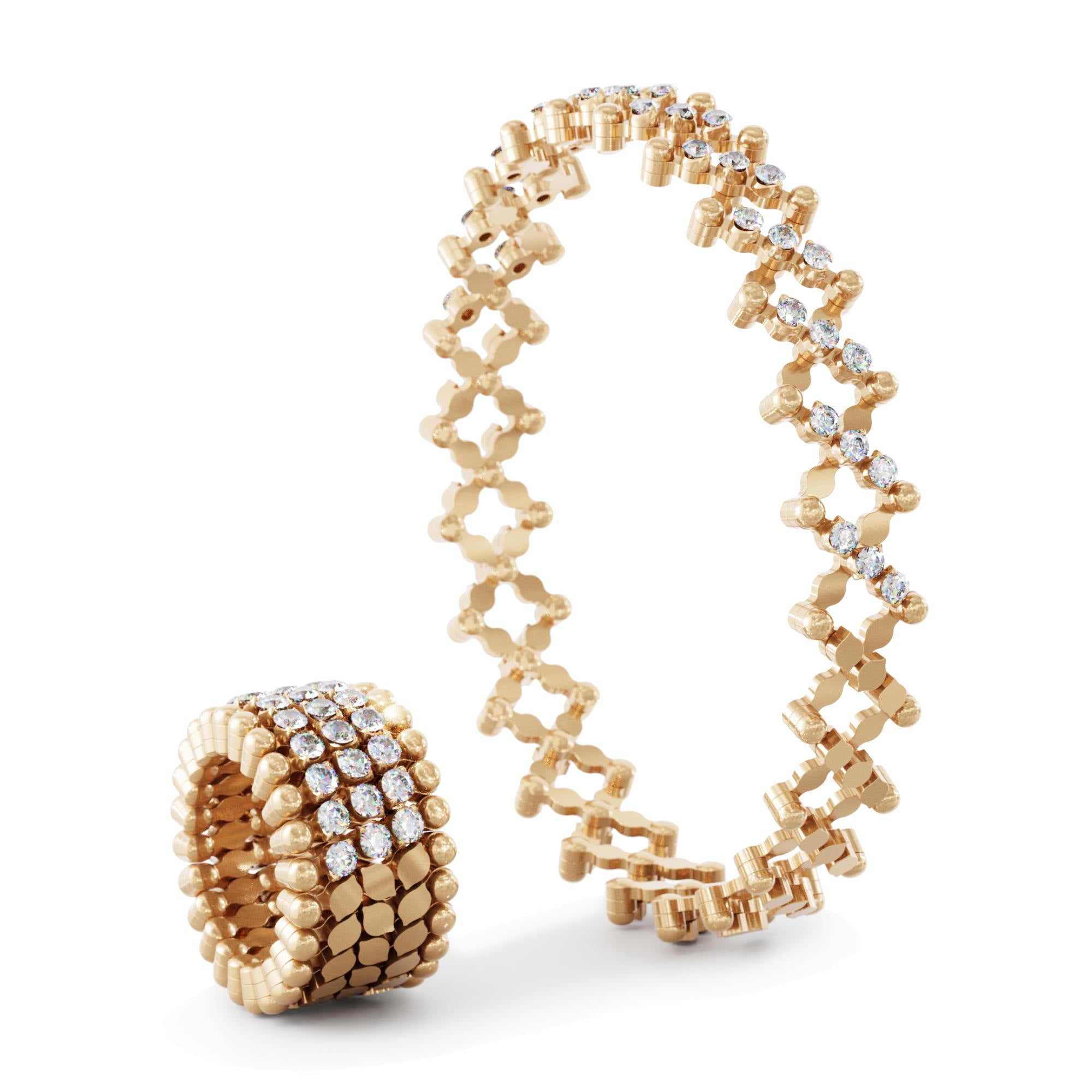 Serafino Consoli Serafino Multi-Size Ring und Armreif - S.RB 5HM4 RG WD (WD) aus Roségold mit Diamant