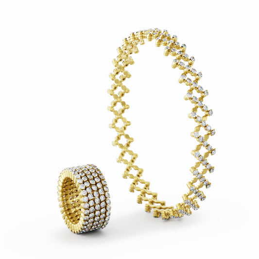 Serafino Multi-Size Ring und Armreif von Serafino Consoli (S.RB 5F2 YG WD)