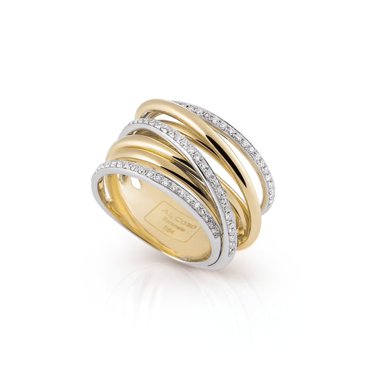 Serenata Ring, Bicolor-Gold • Diamant von Al Coro (R6405)