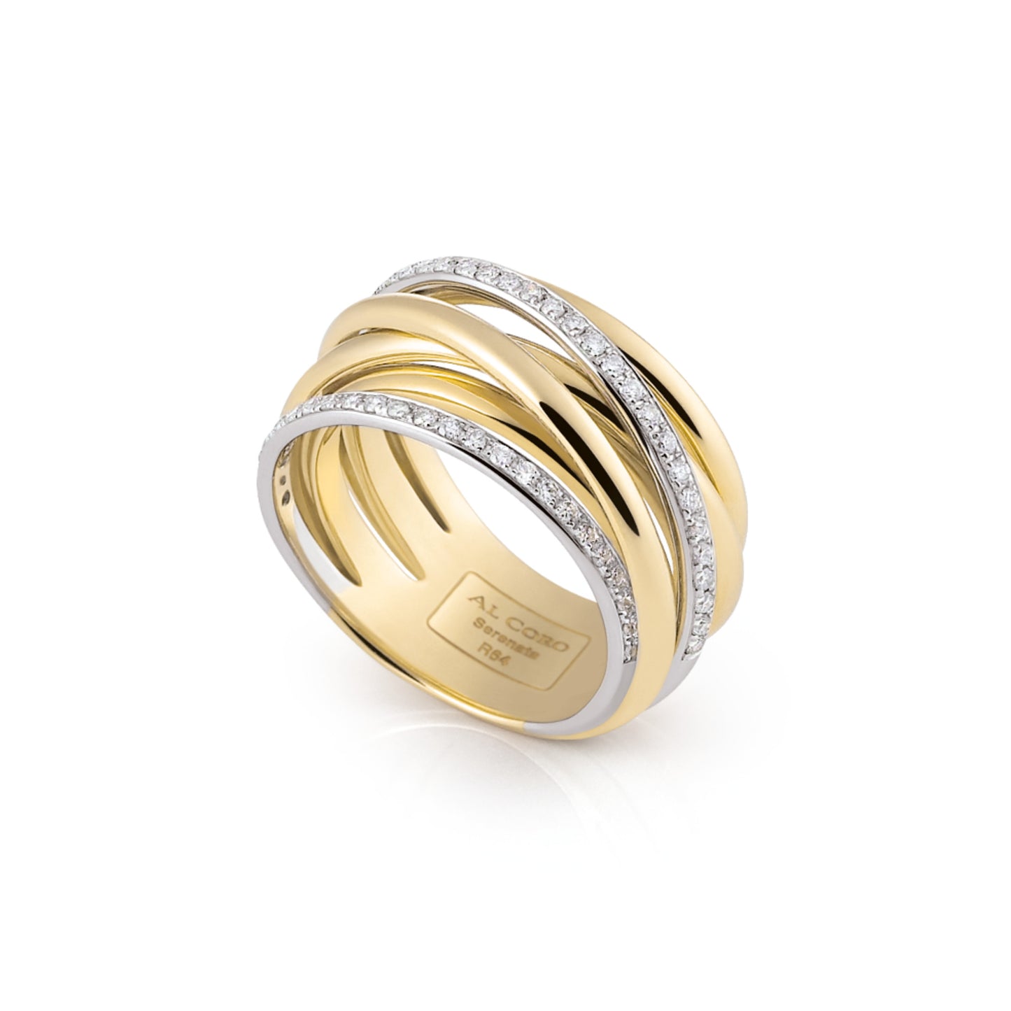 Serenata Ring, Bicolor-Gold • Diamant von Al Coro (R6406)