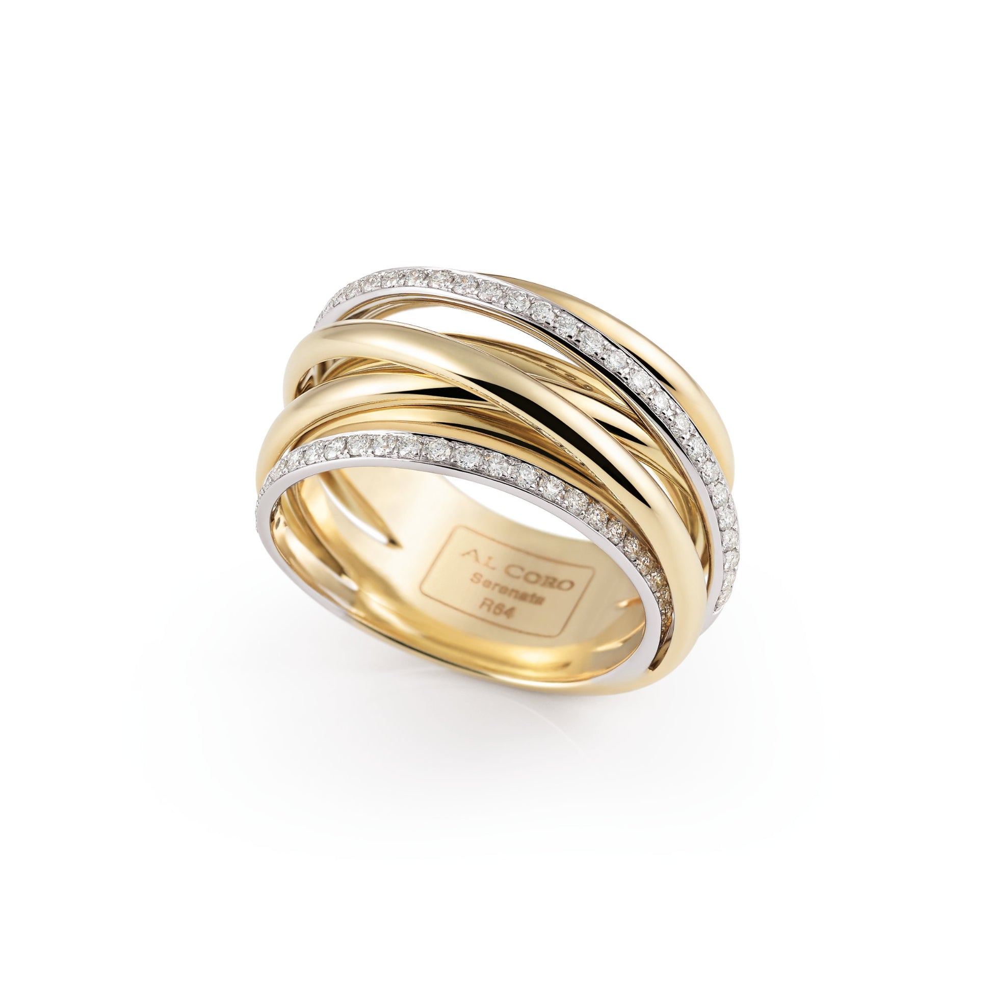 Serenata Ring, Bicolor-Gold • Diamant von Al Coro (R6406)