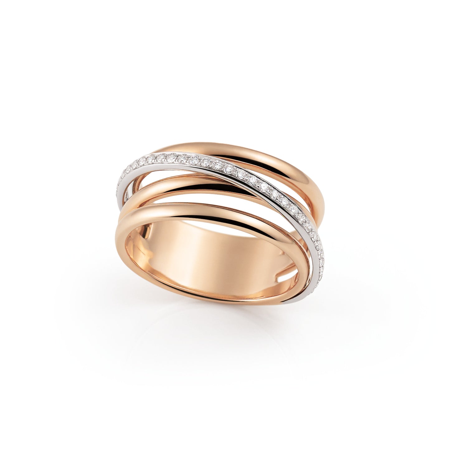 Serenata Ring, Bicolor-Gold • Diamant von Al Coro (R7651WR)