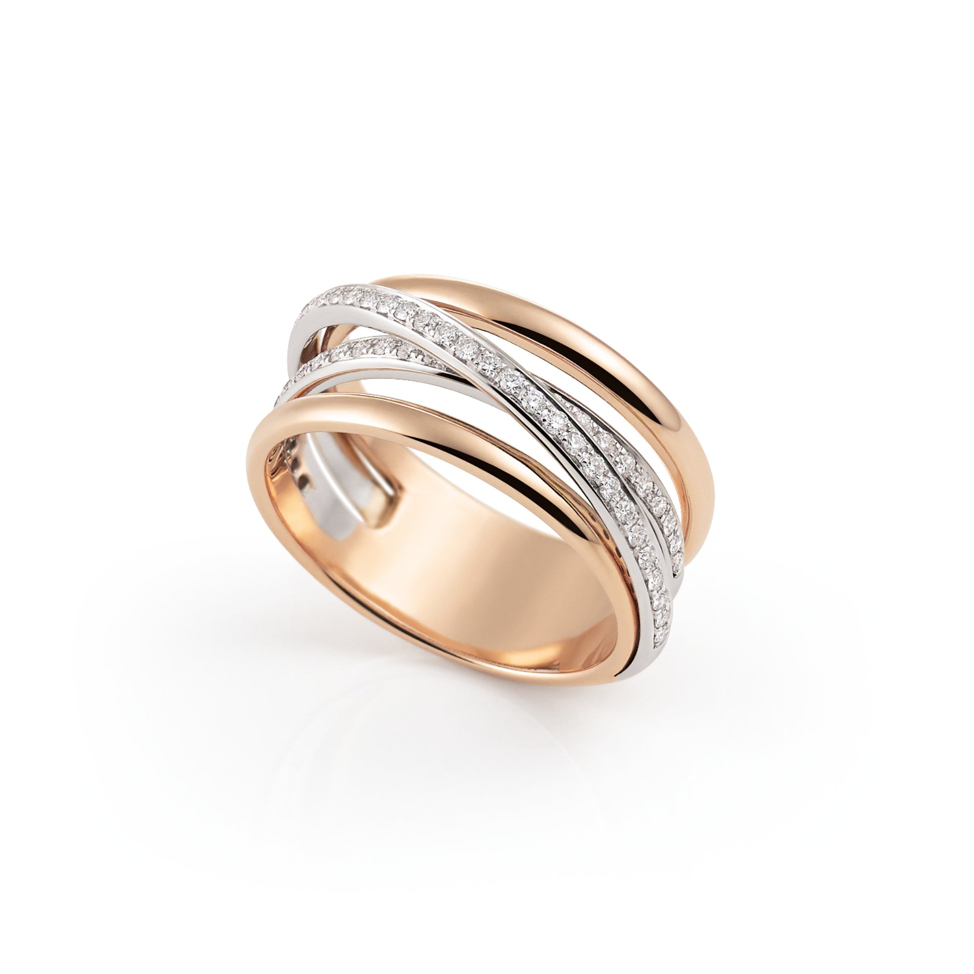 Serenata Ring, Bicolor-Gold • Diamant von Al Coro (R7652WR)