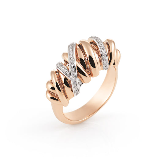 Serenata Ring, Bicolor-Gold • Diamant von Al Coro (R7683WR)