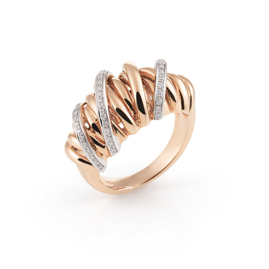 Serenata Ring, Bicolor-Gold • Diamant von Al Coro (R7684WR)