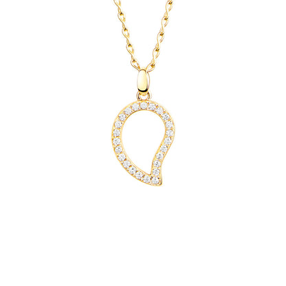 SIGNATURE Anhänger large mit Diamant Pavé , Gelbgold • Diamant von Tamara Comolli (P-Sig-l-pl-yg)