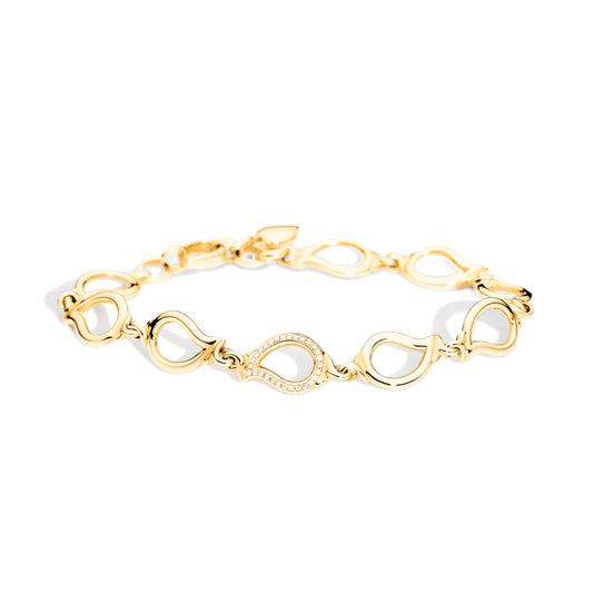SIGNATURE Armband small, Gelbgold • Diamant von Tamara Comolli (B-Sig-s-1pl-yg)