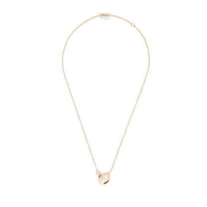 SIGNATURE Halskette 2 Drops, Roségold • Diamant • Mondstein von Tamara Comolli (N-Sig-2Dr-MoSa-p-rg)
