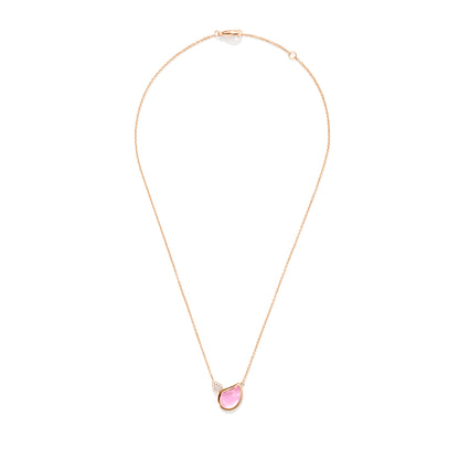 SIGNATURE Halskette 2 Drops, Gelbgold • Diamant • Turmalin von Tamara Comolli (N-Sig-2Dr-TuRo-p-yg)