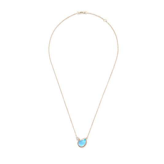 SIGNATURE Halskette 2 Drops • Diamant • Topas von Tamara Comolli (N-Sig-2Dr-ToSw-p-rg)