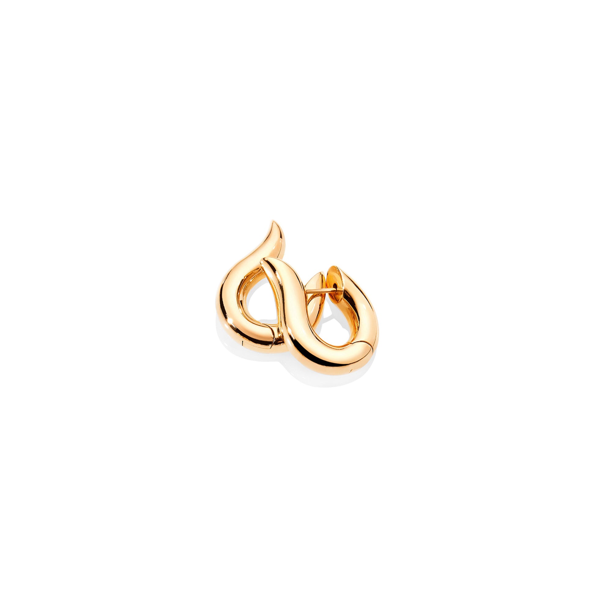 SIGNATURE Hoop Ohrringe small 18K Gelbgold, Gelbgold von Tamara Comolli (E-Ho-s-yg)