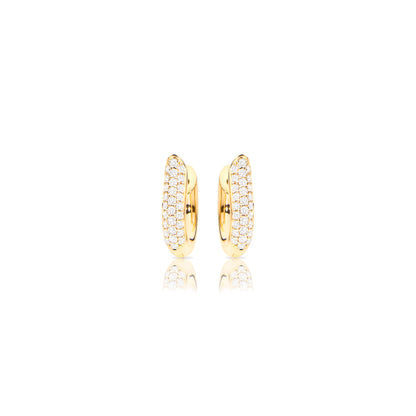 SIGNATURE Ohrringe Hoop medium, Gelbgold • Diamant von Tamara Comolli (E-Ho-m-p-yg)