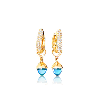 SIGNATURE Ohrringe Hoop medium, Gelbgold • Diamant von Tamara Comolli (E-Ho-m-p-yg)