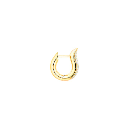 SIGNATURE Ohrringe Hoop smal, Gelbgold • Diamant von Tamara Comolli (E-Ho-s-p-yg)