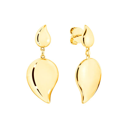 SIGNATURE Wave 2 Tropfenelemente Ohrhänger, Gelbgold von Tamara Comolli (E-Sig-Wave-2-yg)
