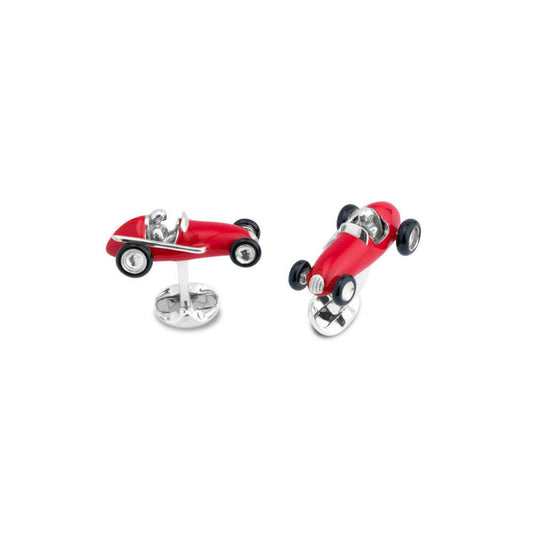 Silver Manschettenknöpfe Red Racing Car, Sterlingsilber von Deakin and Francis online kaufen (Ref. C1588S0722)