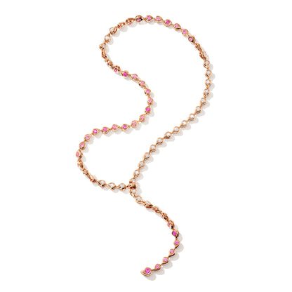 SNOWFLAKES Collier Rivière Classic 'Blush' , Roségold • Diamant • Saphir von Tamara Comolli (C-SF-Riv-Cl-Blu-rg)