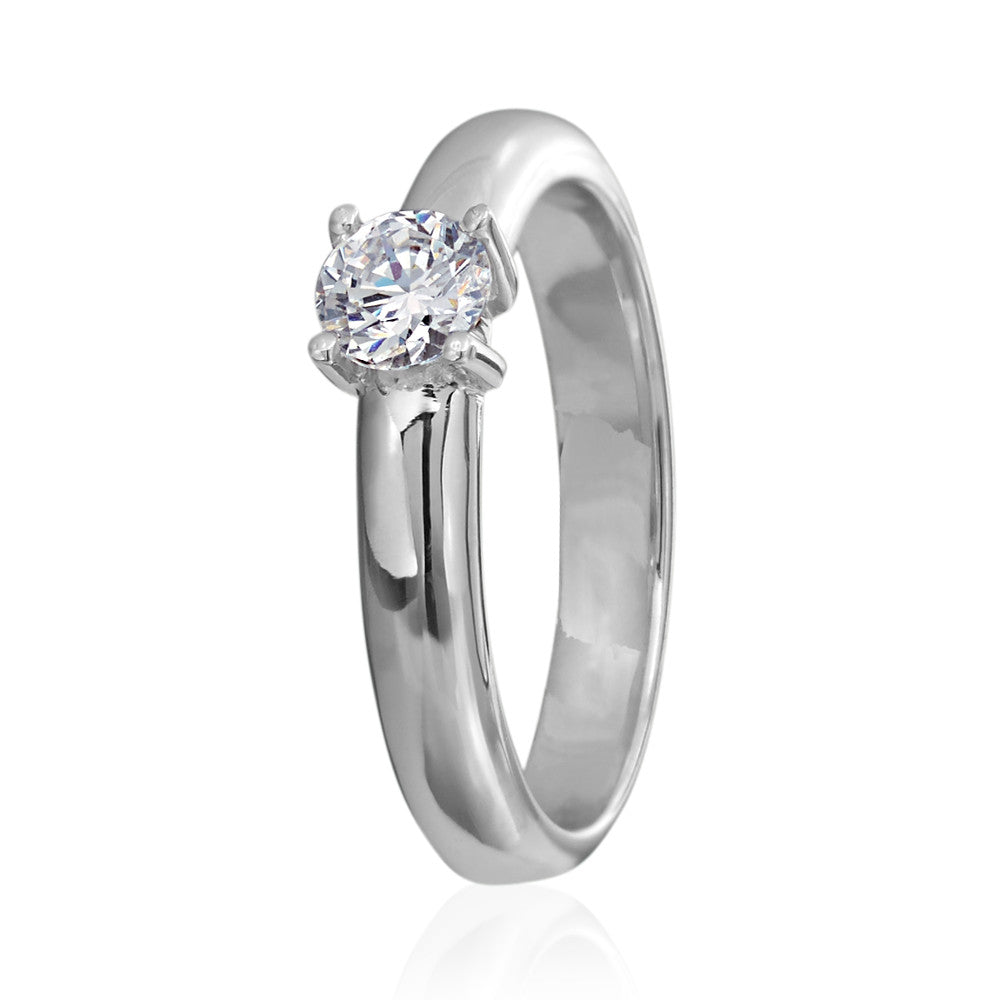 Solitairring 0.25ct, Weißgold • Diamant von Heinz Mayer (E3088)