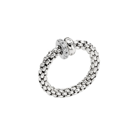 Solo Flex'it Ring mit Pavébesatz, Weißgold • Diamant von FOPE (62408AX_PB_B_BBX_0XS)