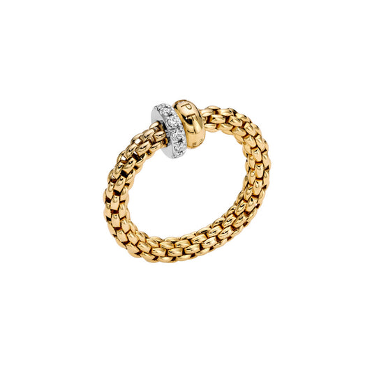 Solo Flex'it Ring mit Pavébesatz, Bicolor-Gold • Diamant von FOPE (62408AX_PB_G_BGX_0XS)