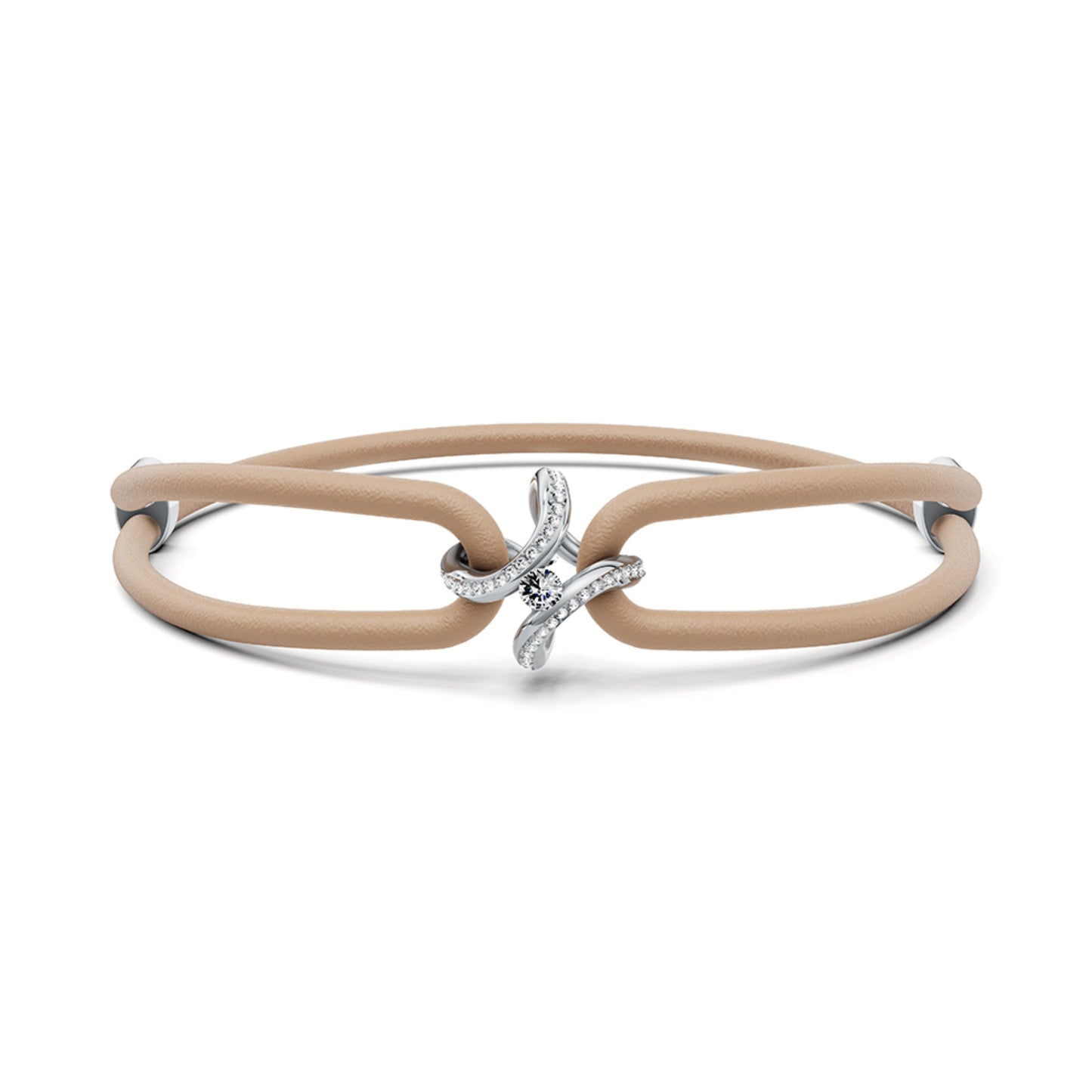Spannring® Ära Highlights Armband von Niessing (N392915-taupe-pt)