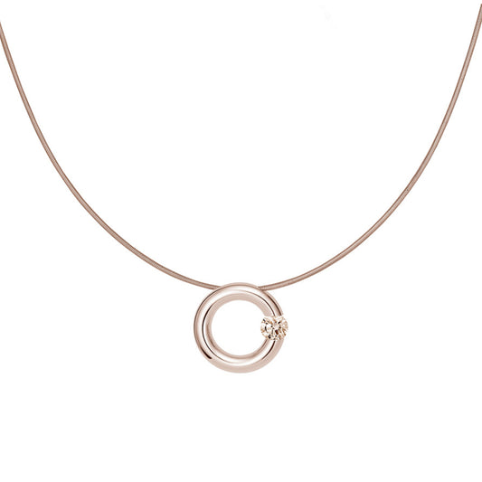 Spannring® Anhänger  • Diamant von Niessing (N353924-14mm-0.16ct-cinnamon-gloss-rw)