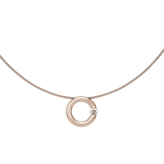 Spannring® Anhänger  • Diamant von Niessing (N353924-14mm-0.16ct-cinnamon-satin-rw)
