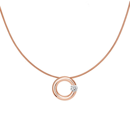 Spannring® Anhänger  von Niessing (N353924-14mm-0.16ct-gloss-cr)