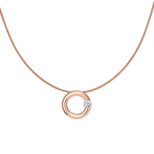 Spannring® Anhänger  von Niessing (N353924-14mm-0.16ct-gloss-cr)