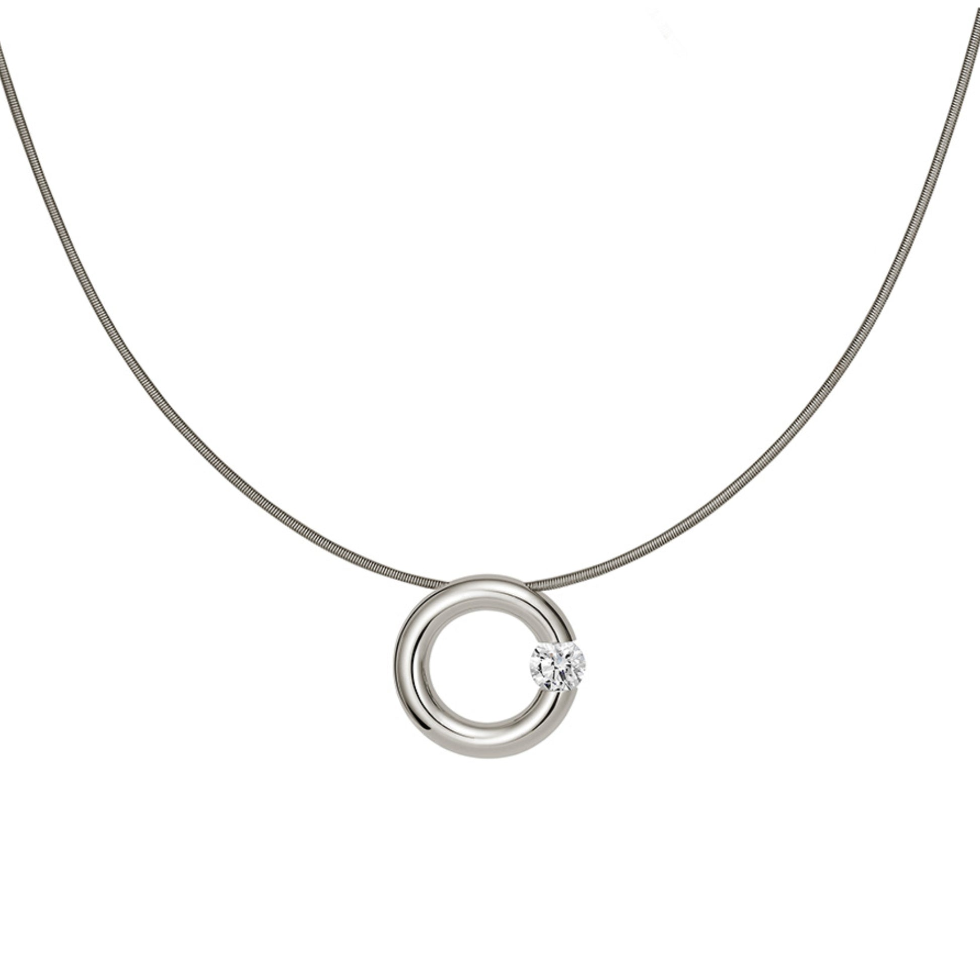 Spannring® Anhänger  • Diamant von Niessing (N353924-14mm-0.16ct-gloss-fg)