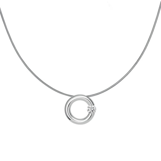 Spannring® Anhänger , Platin • Diamant von Niessing (N353924-14mm-0.16ct-gloss-pt)