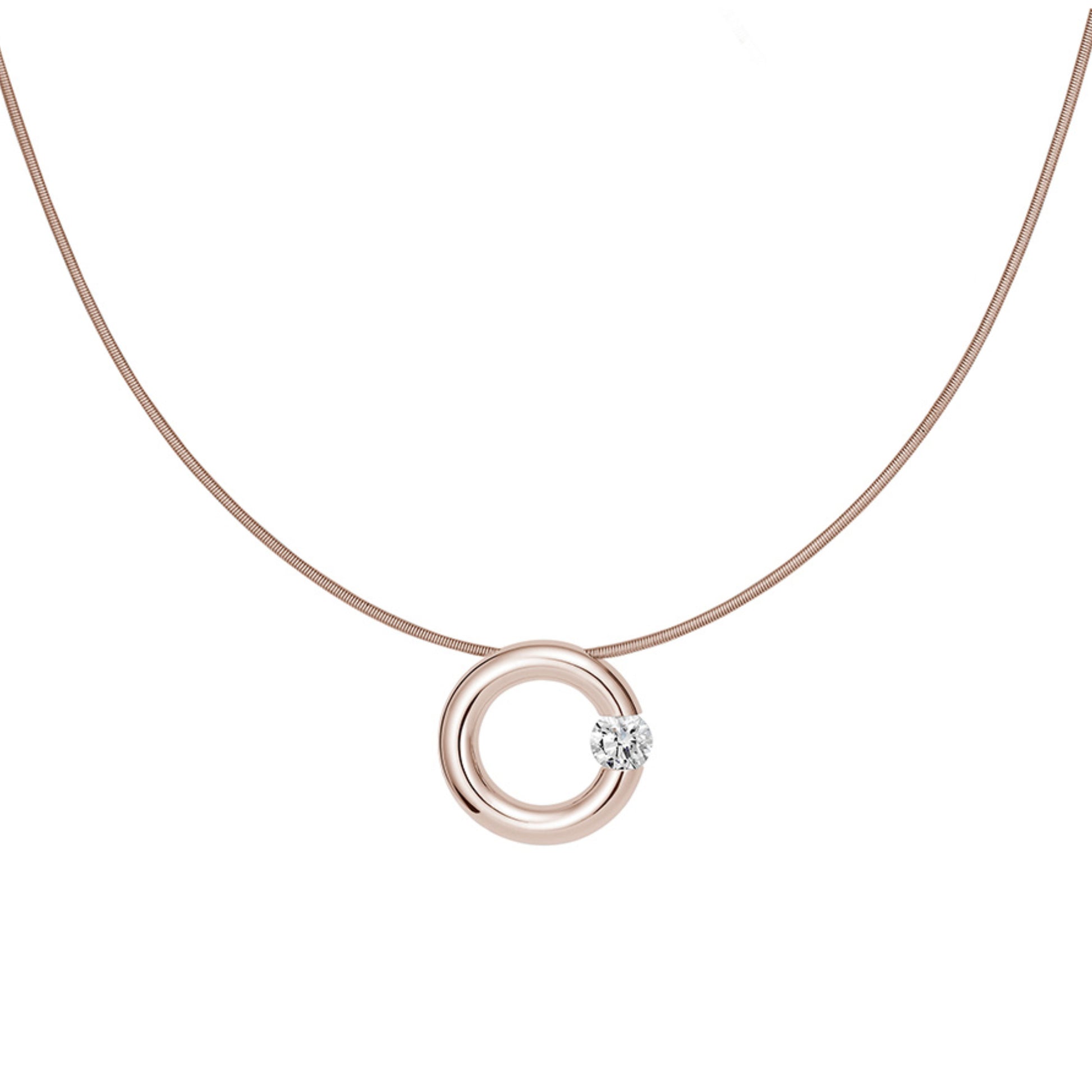 Spannring® Anhänger  • Diamant von Niessing (N353924-14mm-0.16ct-gloss-rw)