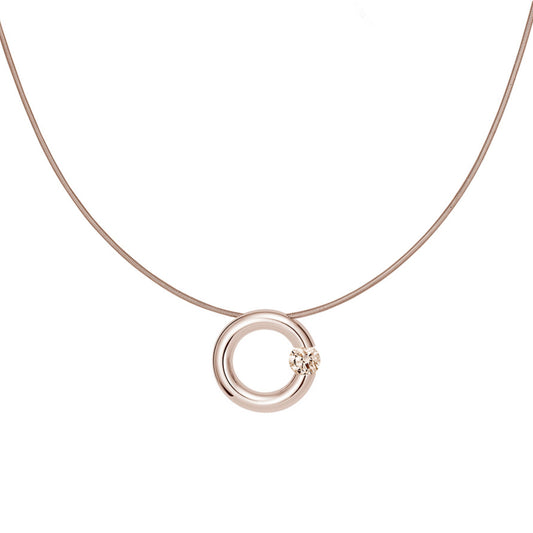Spannring® Anhänger  • Diamant von Niessing (N353924-15mm-0.25ct-cinnamon-gloss-rw)