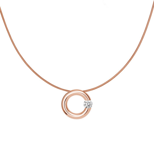 Spannring® Anhänger  von Niessing (N353924-15mm-0.25ct-gloss-cr)