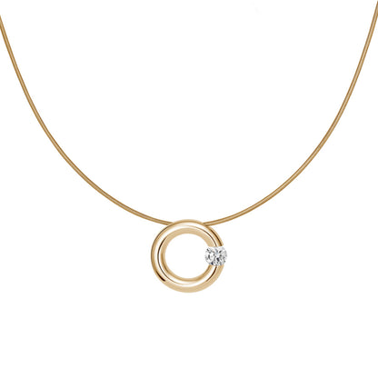 Spannring® Anhänger  • Diamant von Niessing (N353924-15mm-0.25ct-gloss-cy)