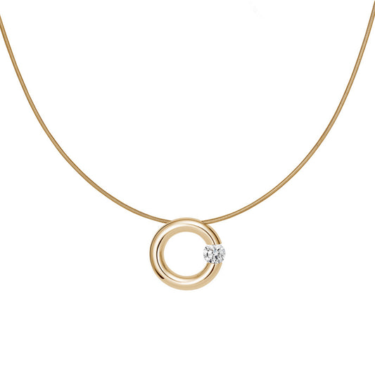 Spannring® Anhänger  • Diamant von Niessing (N353924-15mm-0.25ct-gloss-cy)
