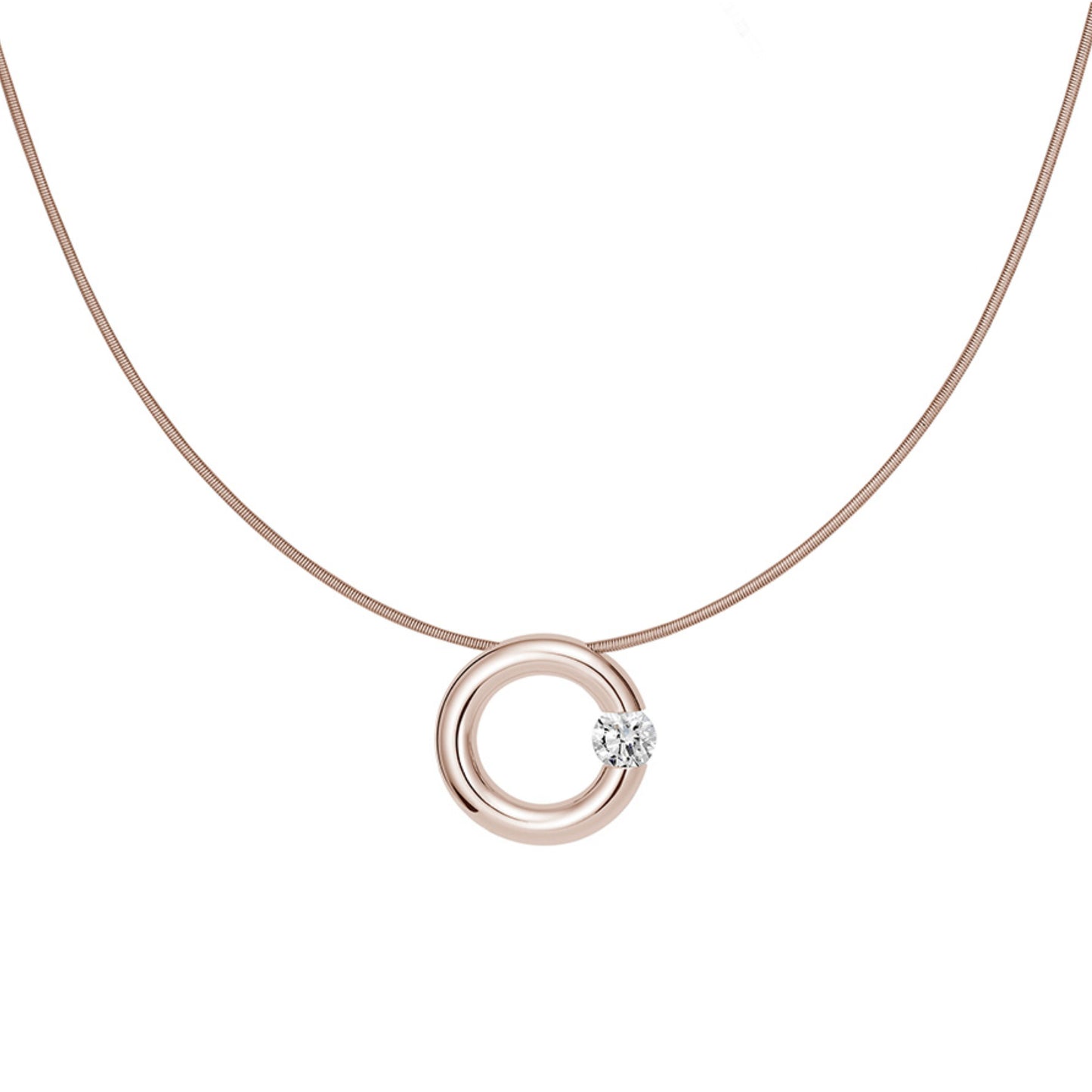 Spannring® Anhänger  • Diamant von Niessing (N353924-15mm-0.25ct-gloss-rw)