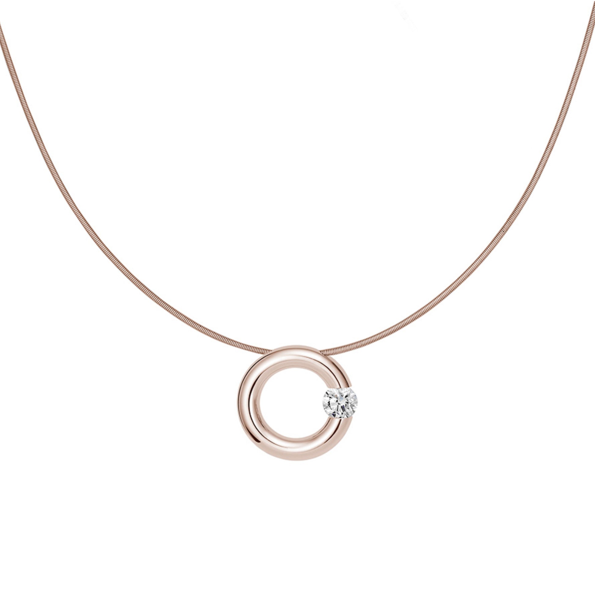Spannring® Anhänger  • Diamant von Niessing (N353924-15mm-0.25ct-gloss-rw)