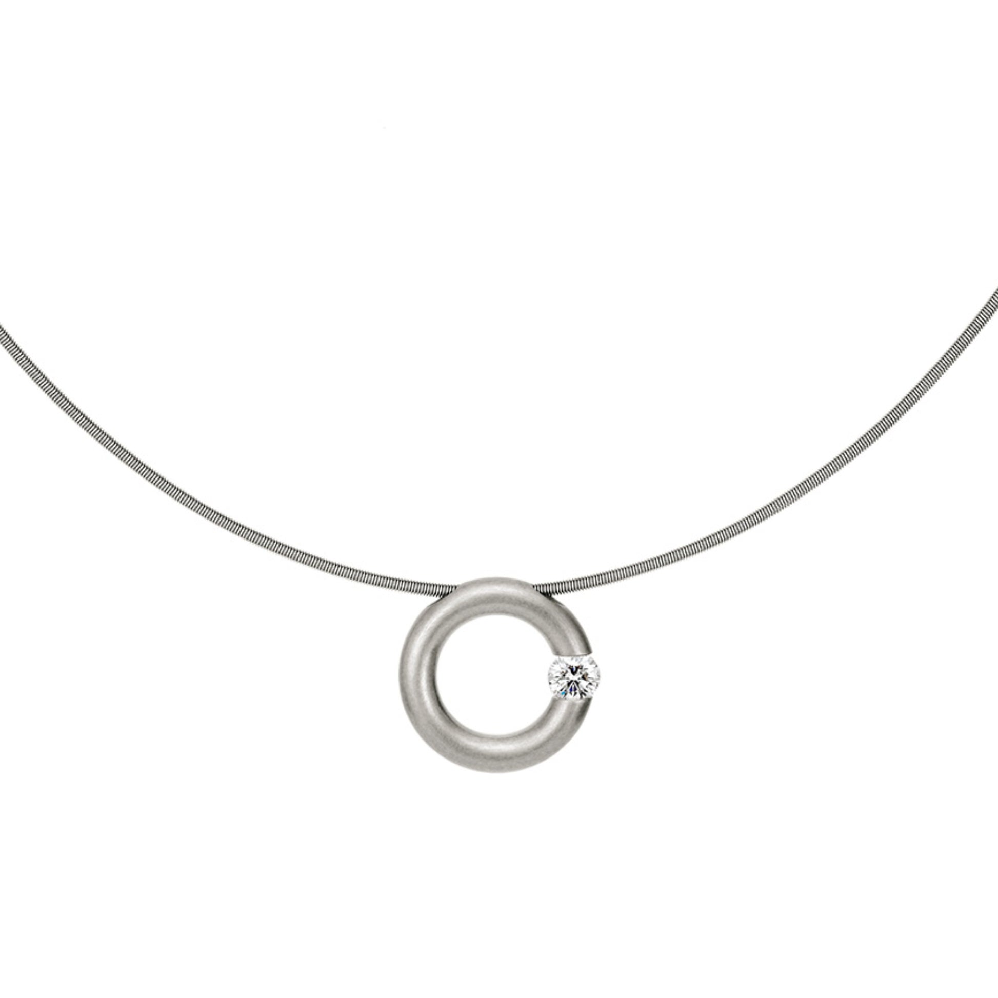 Spannring® Anhänger  • Diamant von Niessing (N353924-15mm-0.25ct-satin-fg)